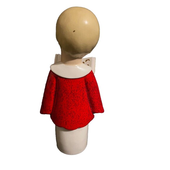 Vintage Hand painted Ceramic Choir Girl Christmas statue 10.75" tall - Picture 3 of 7